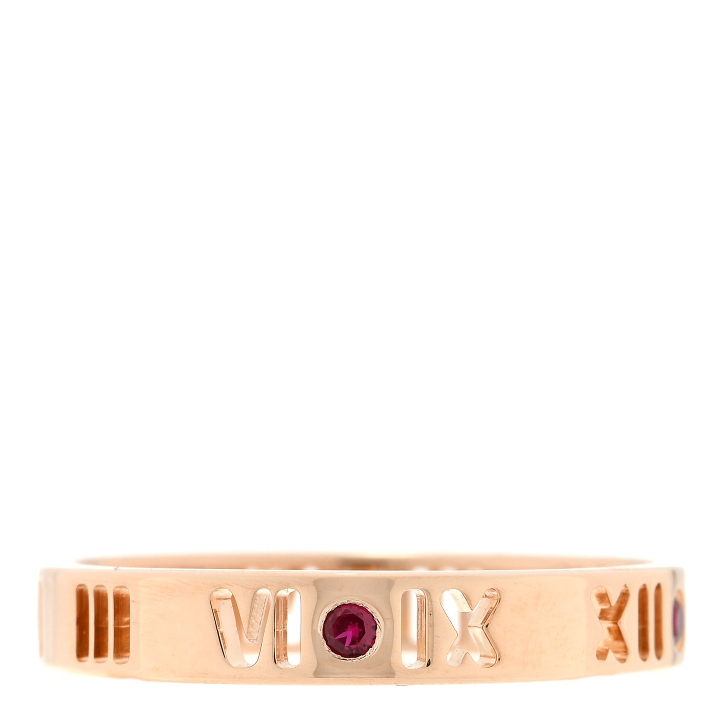 18K Rose Gold Ruby Atlas Pierced Ring 58 8.25