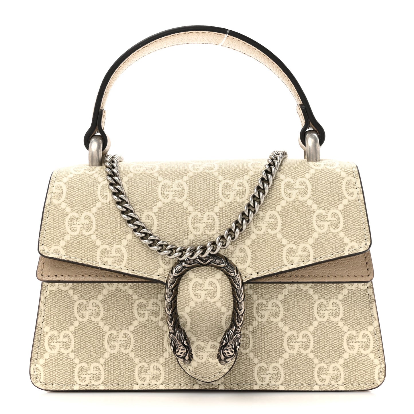 GG Supreme Monogram Mini Dionysus Top Handle Bag Beige Mystic White Oatmeal