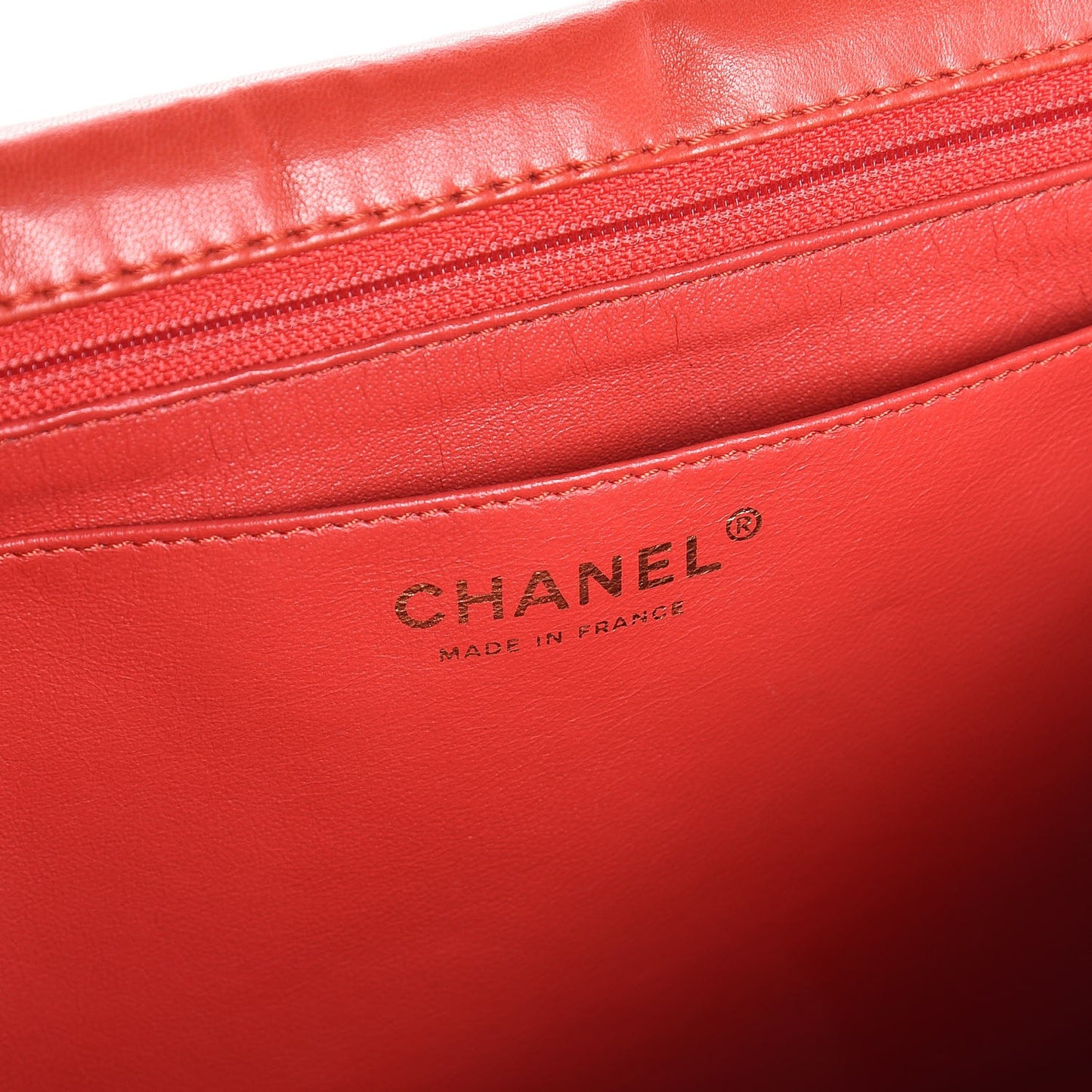 Lambskin Quilted XL Maxi Single Flap Red