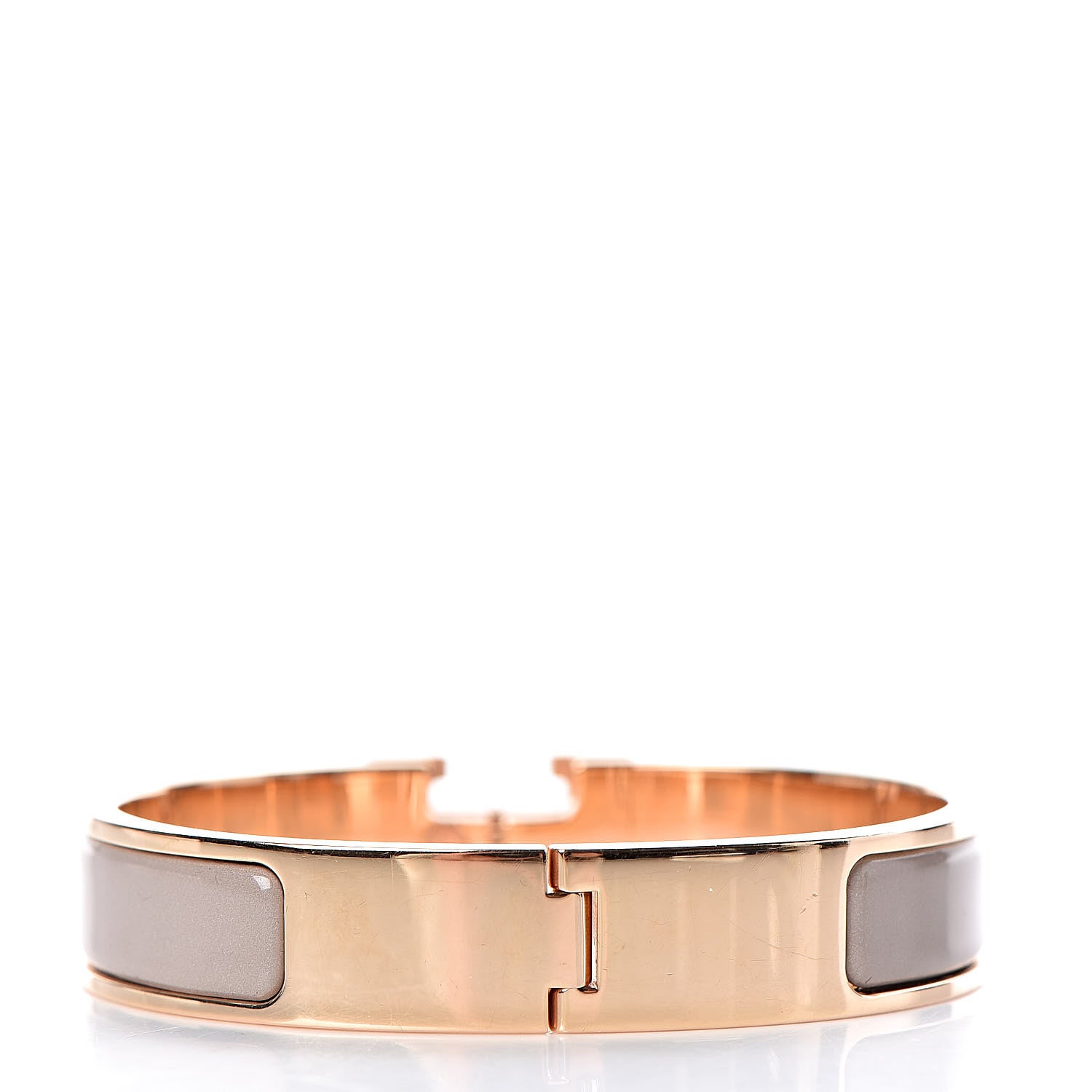 Hermes Enamel Clic Clac H Narrow Bracelet PM Marron Glace 3 of 5