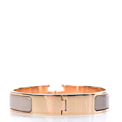 Hermes Enamel Clic Clac H Narrow Bracelet PM Marron Glace 3 of 5