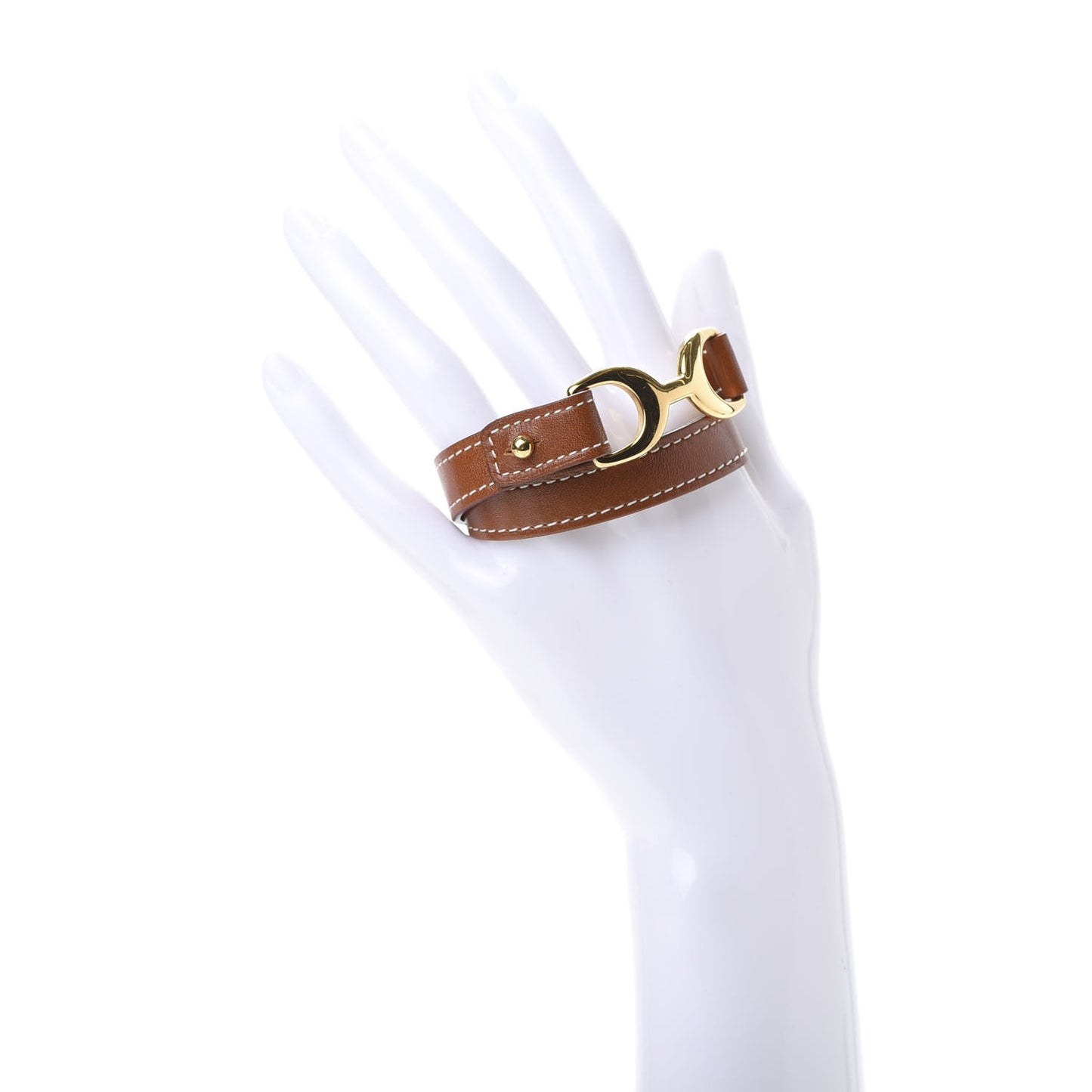 Barenia Baby Pavane Double Tour Bracelet XS Fauve
