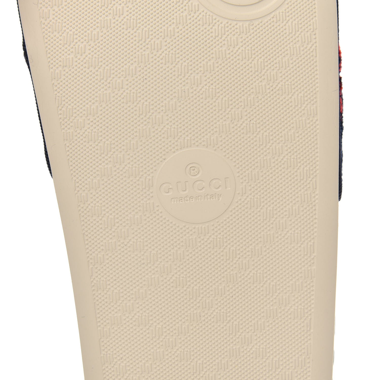 Gucci Terry Cloth GG Monogram Slide Sandals 37 Blue Red 6 of 7