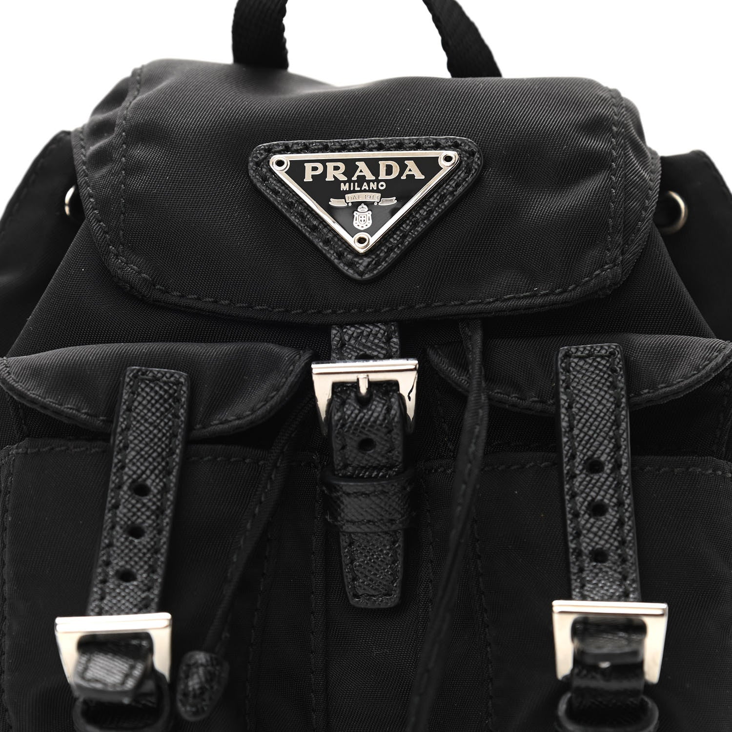 Prada Nylon Vela Mini Crossbody Backpack Black 8 of 11