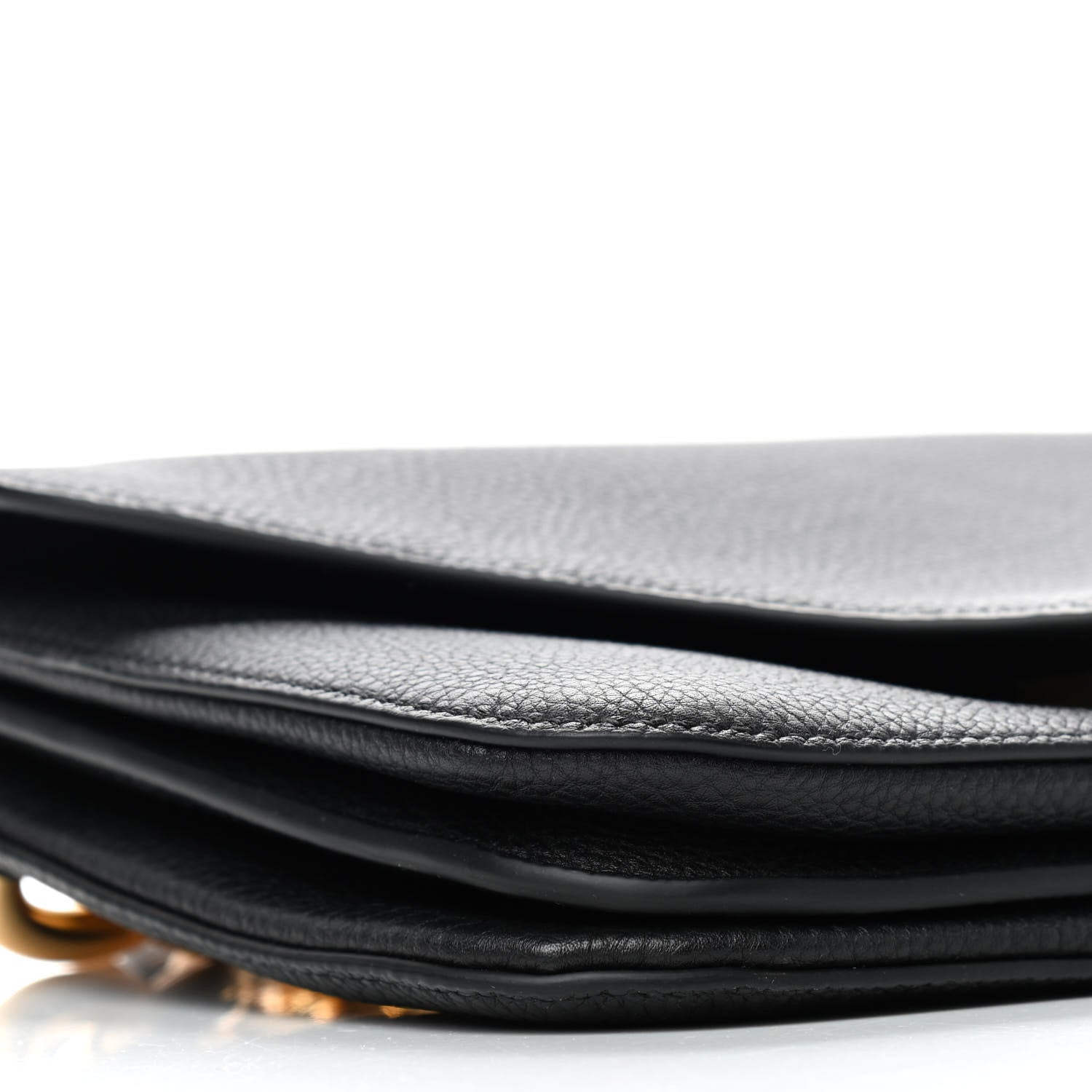 Bottega Veneta Calfskin Mount Envelope Bag Black 8 of 9