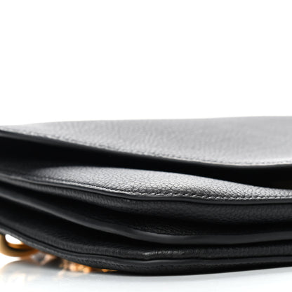 Bottega Veneta Calfskin Mount Envelope Bag Black 8 of 9