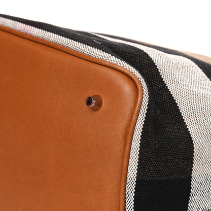 Burberry Canvas Mega Check Medium Ashby Hobo Saddle Brown 8 of 10