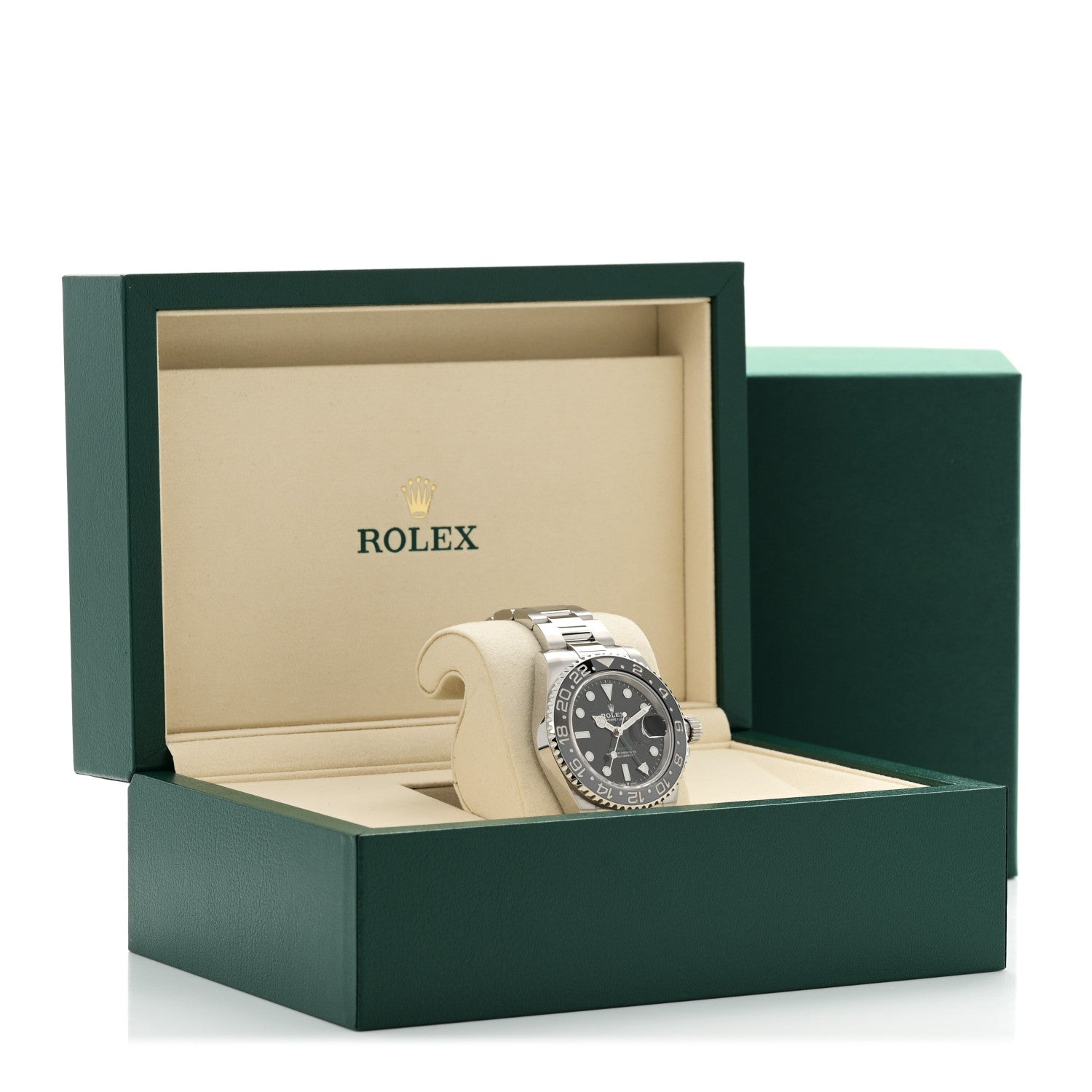 Rolex Stainless Steel 40mm Oyster Perpetual Date GMT Master II Bruce Wayne Watch Black 126710GRNR 5 of 5