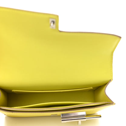 Hermes Chevre Mysore Mini Verrou Chaine Bag Lime 4 of 10