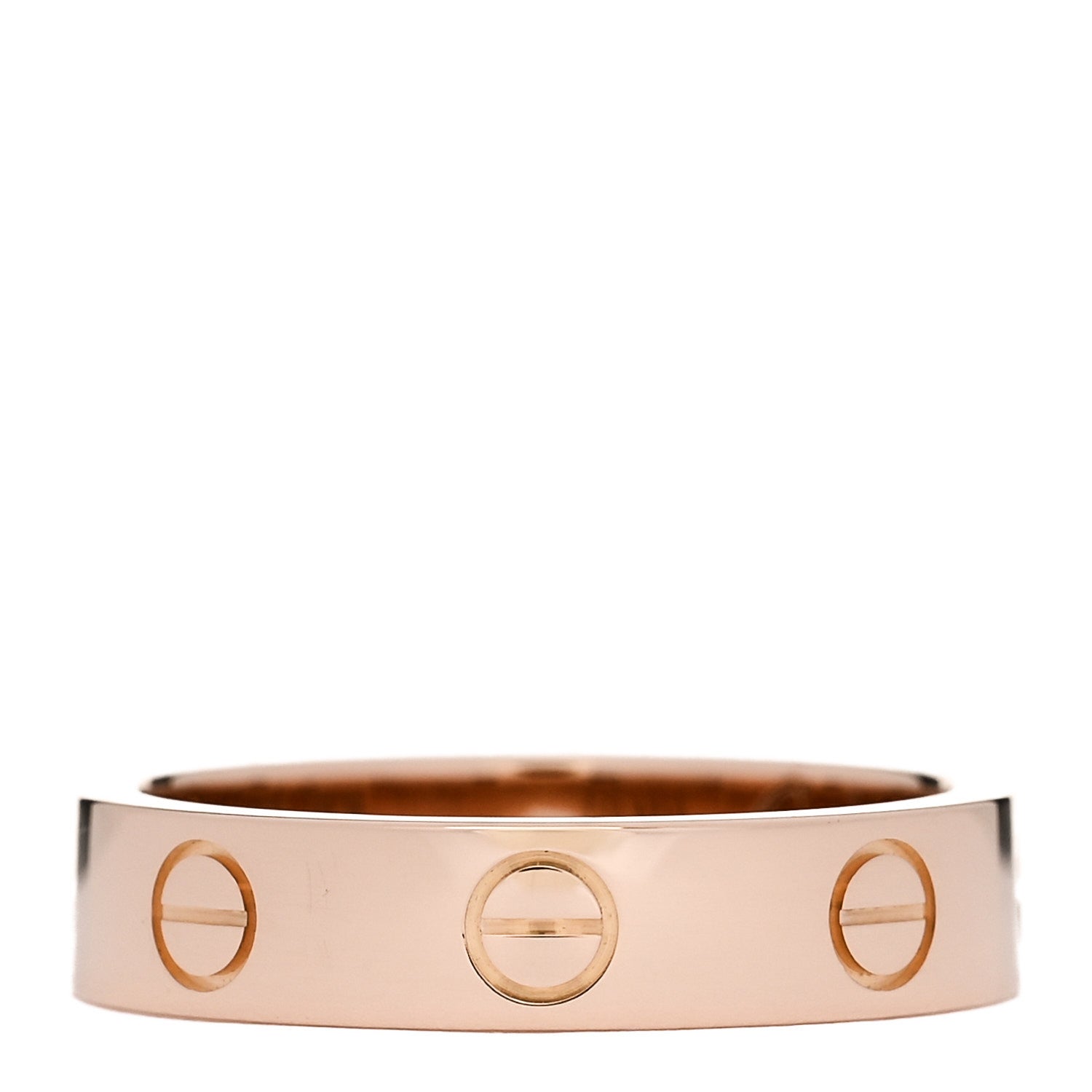 Cartier 18K Pink Gold Diamond 4mm LOVE Wedding Band Ring 49 5 3 of 6