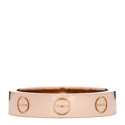 Cartier 18K Pink Gold Diamond 4mm LOVE Wedding Band Ring 49 5 3 of 6