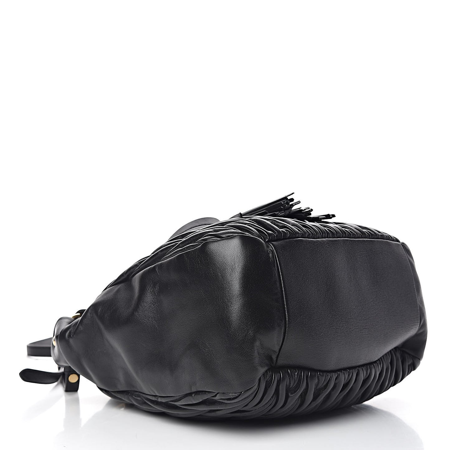 Nappa Matelasse Bucket Bag Black