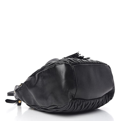 Miu Miu Nappa Matelasse Bucket Bag Black 4 of 9