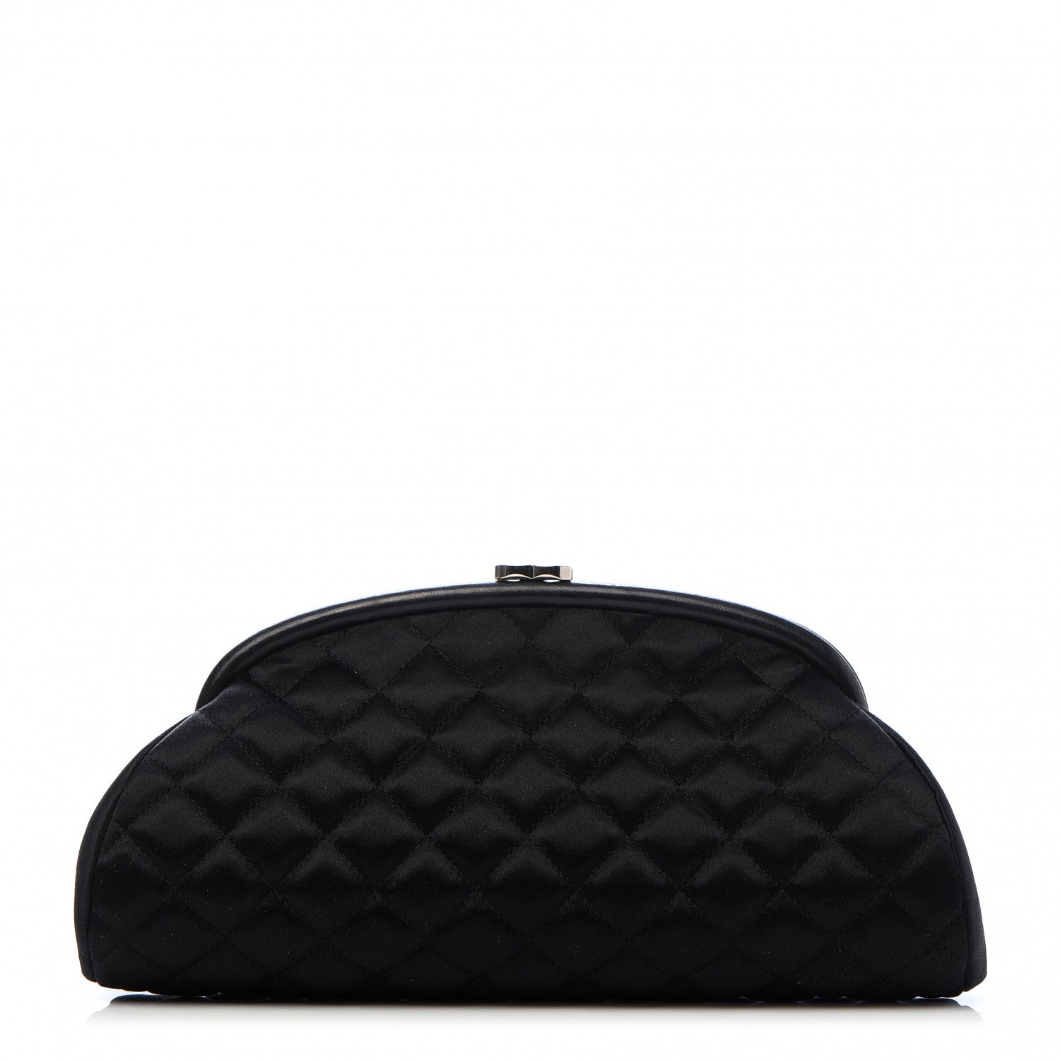 Chanel Satin Quilted Timeless Clutch Black 1 of 9