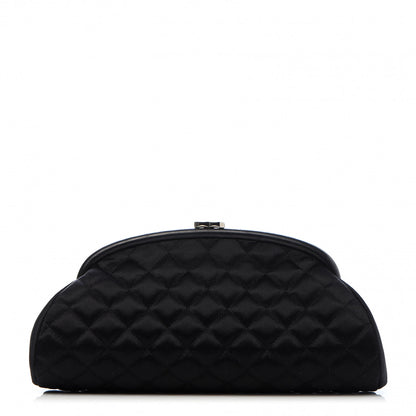 Chanel Satin Quilted Timeless Clutch Black 1 of 9