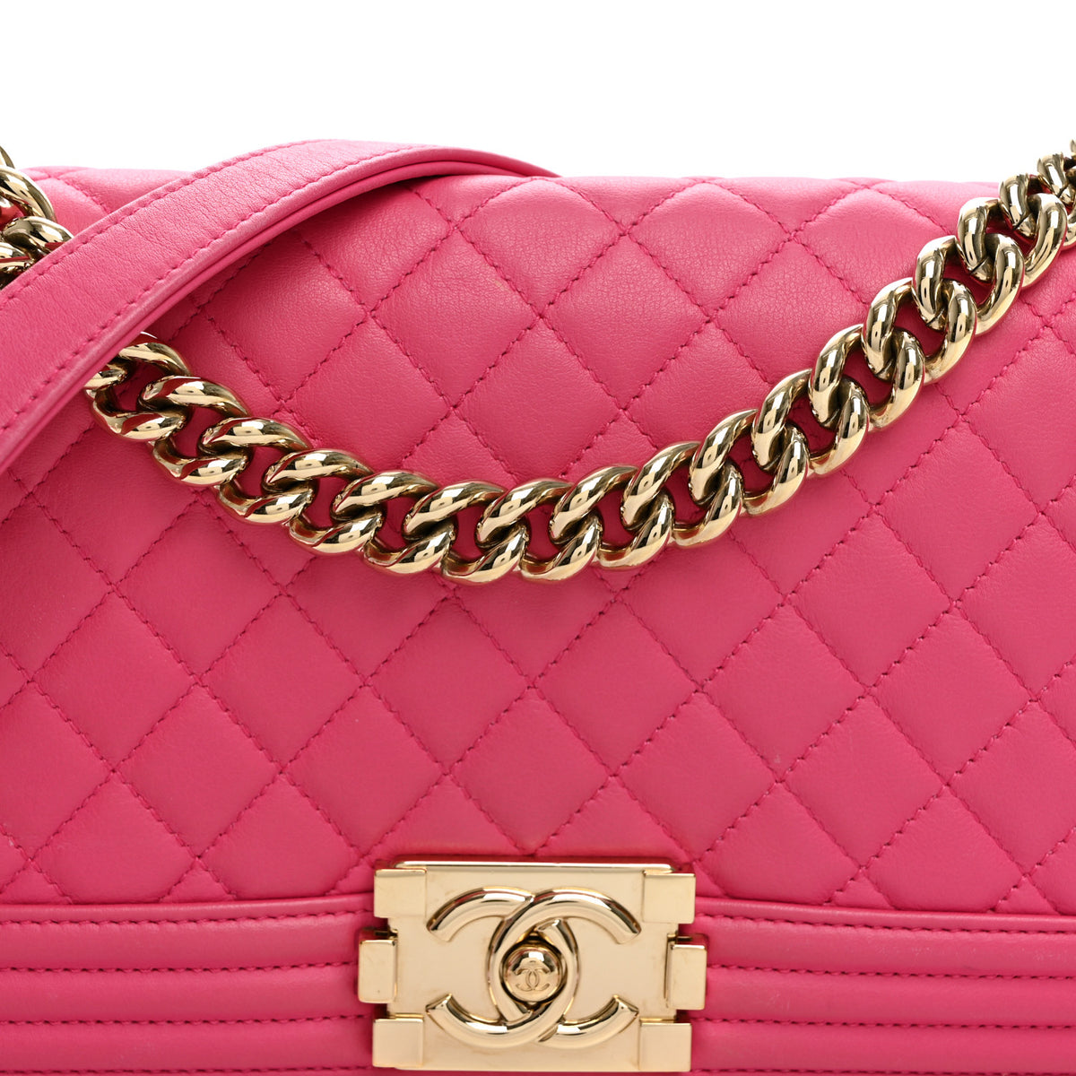 Chanel Lambskin Quilted Medium Boy Flap Pink 8 of 11