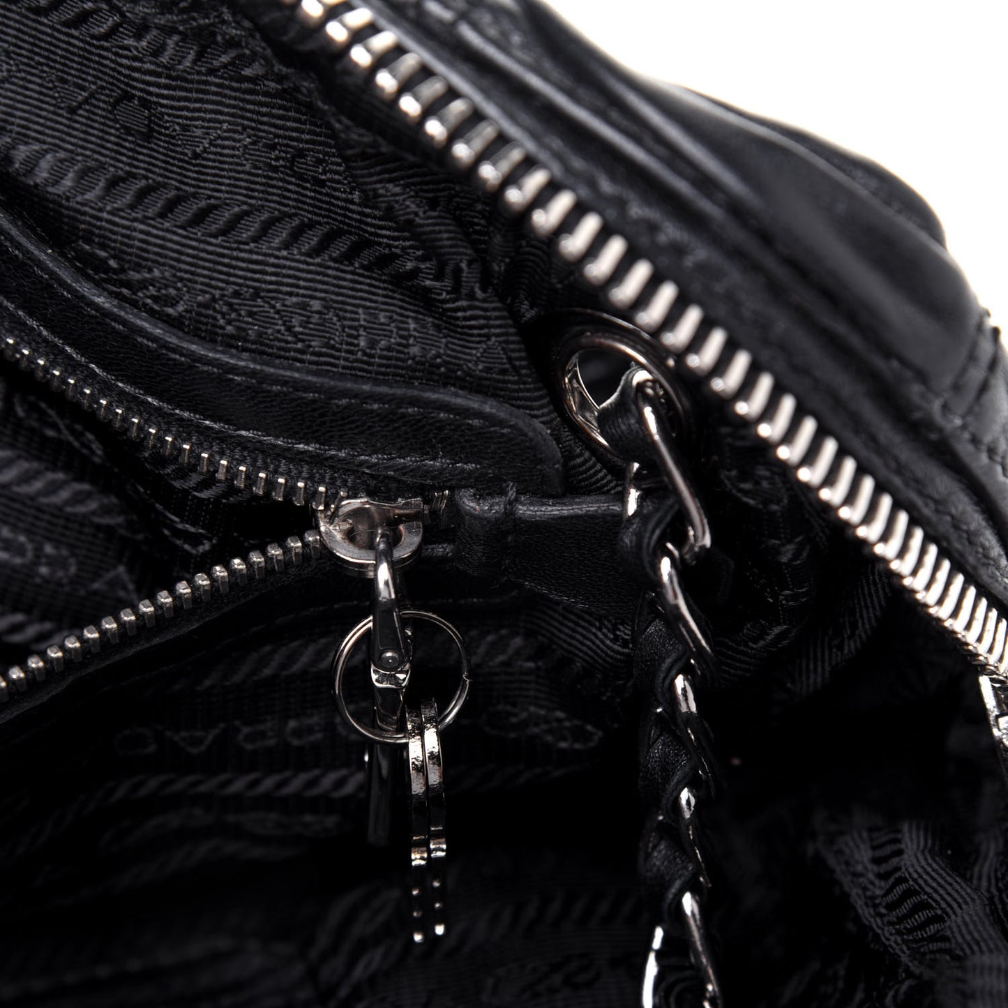 Nappa Gaufre Satchel Black