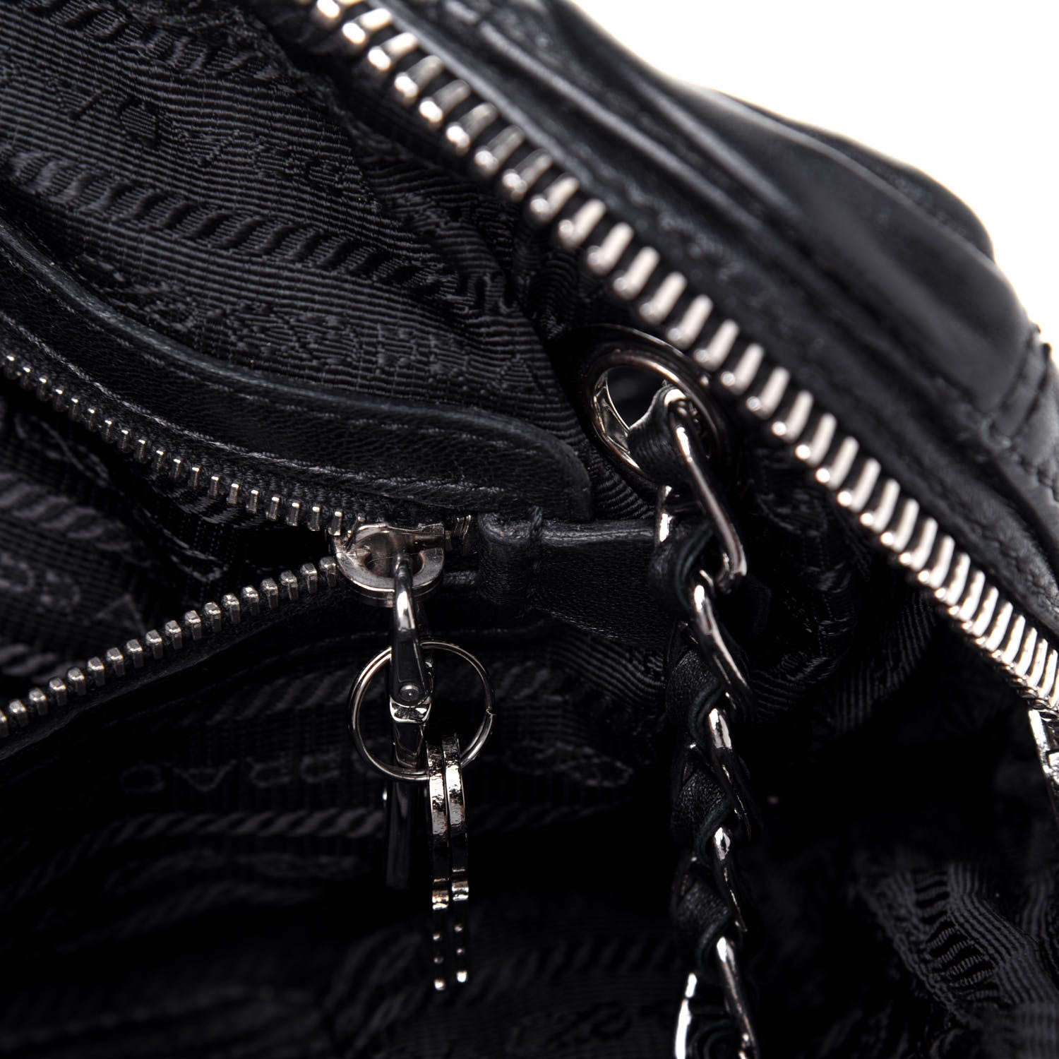 Prada Nappa Gaufre Satchel Black 11 of 23