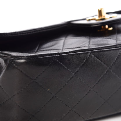 Chanel Lambskin Quilted Medium Double Flap Black 12 of 15