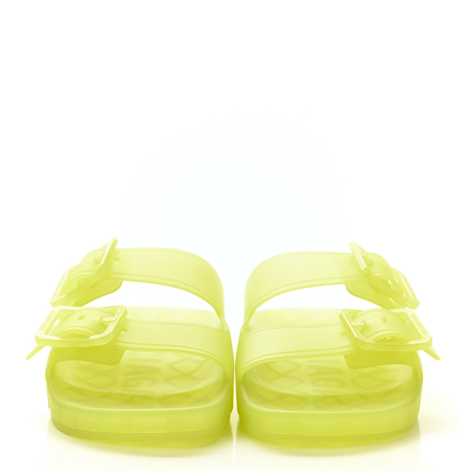 Balenciaga Technical Polyurethane Mallorca Slide Sandals 38 Fluo Yellow 2 of 6