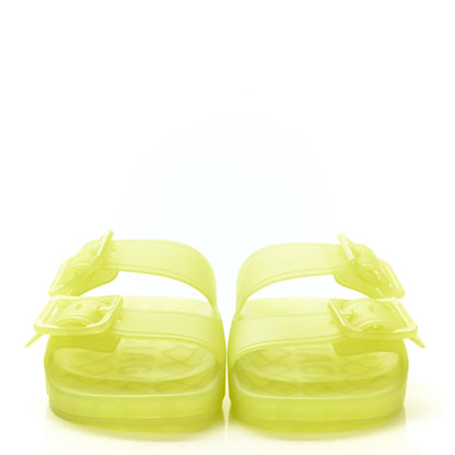 Balenciaga Technical Polyurethane Mallorca Slide Sandals 38 Fluo Yellow 2 of 6