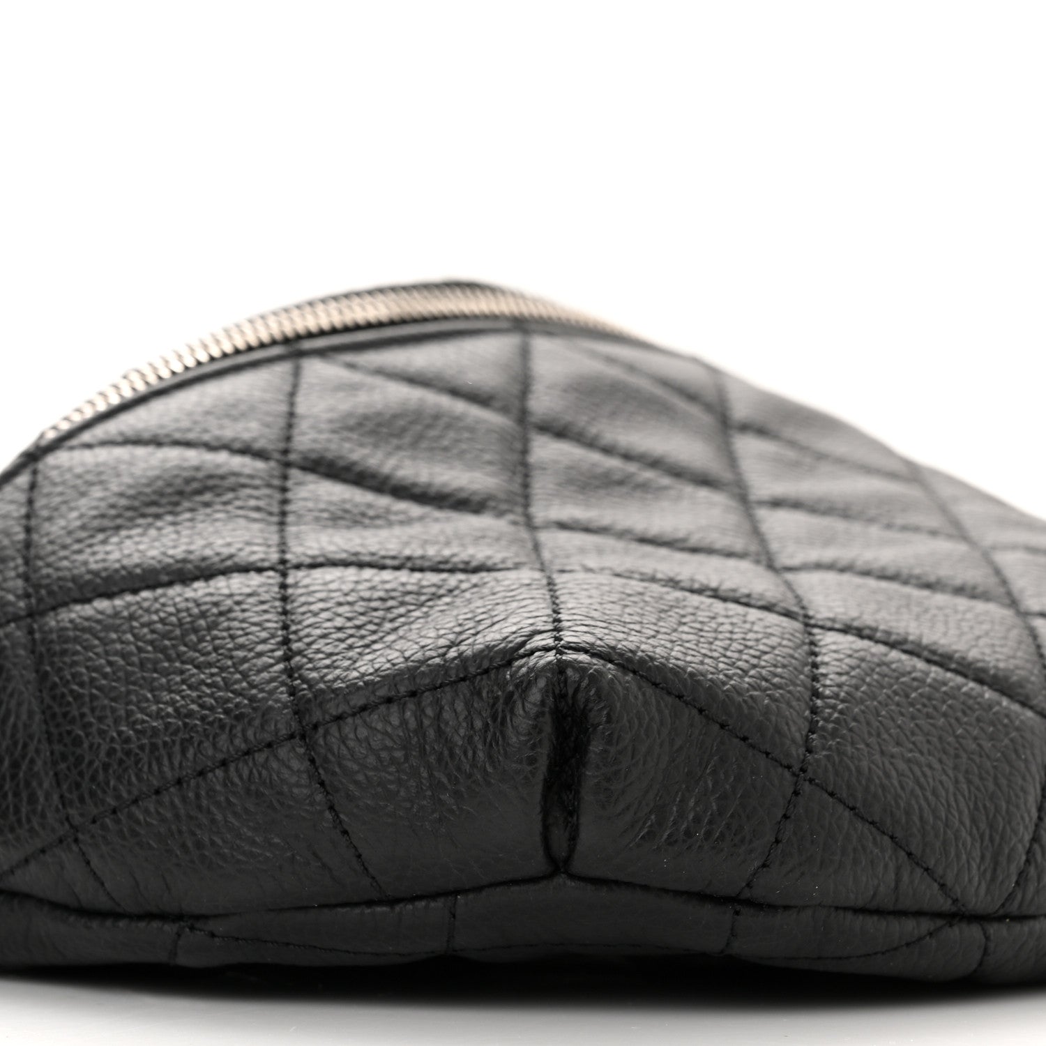 Chanel Grained Calfskin Quilted Waist Belt Bag Black 9 of 10