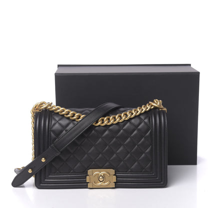 Chanel Calfskin Quilted Medium Boy Flap Black 11 of 11