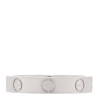 Cartier 18K White Gold 3.5mm LOVE Wedding Band Ring 52 6 3 of 4