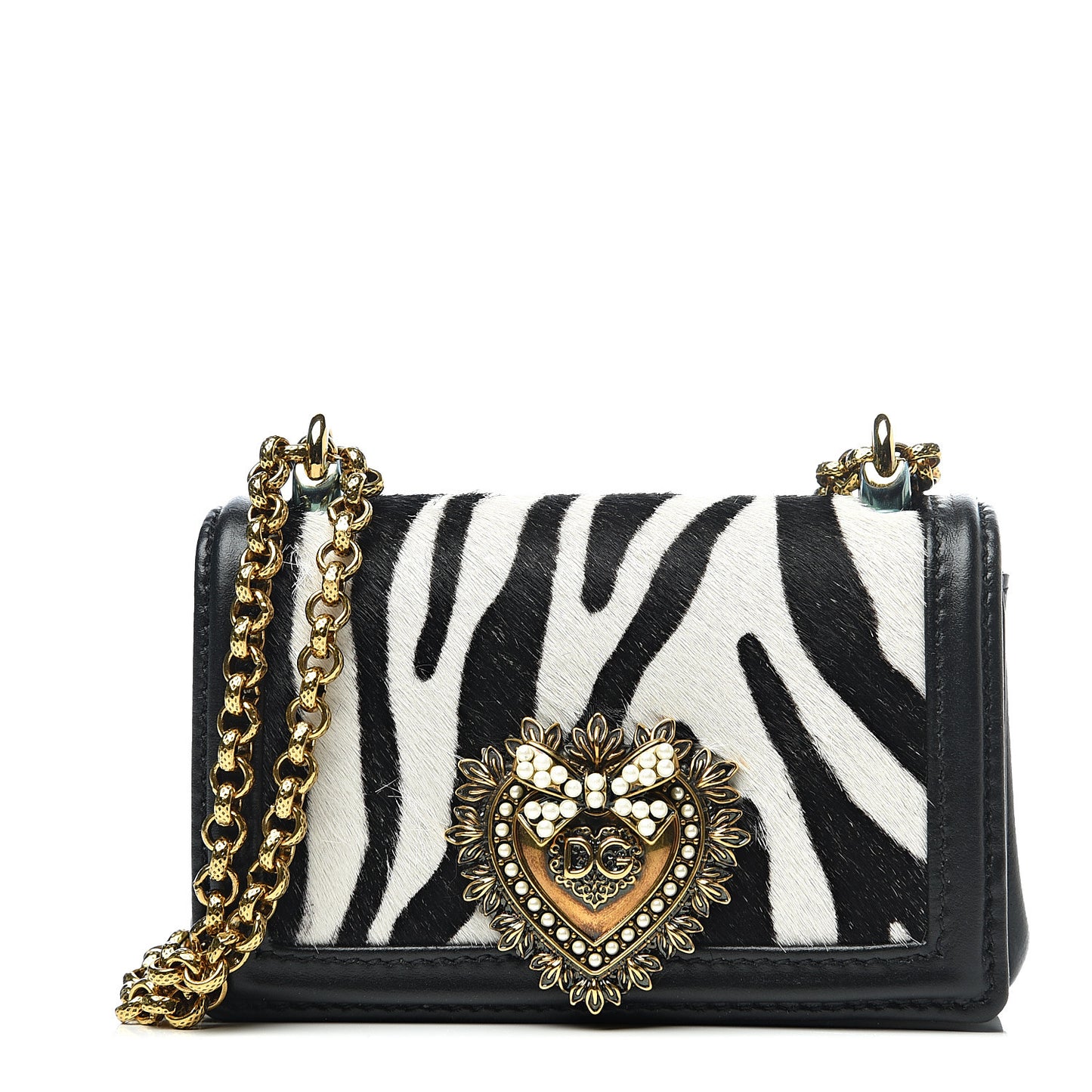 Pony Hair Zebra Print Micro Devotion Bag