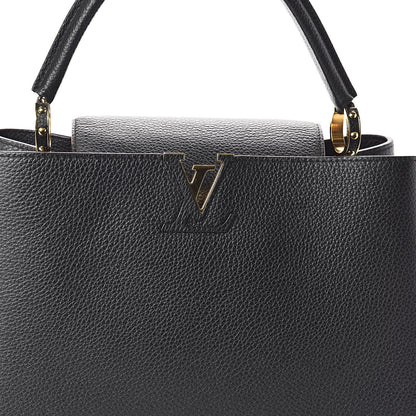 Louis Vuitton Taurillon Capucines MM Black 7 of 9