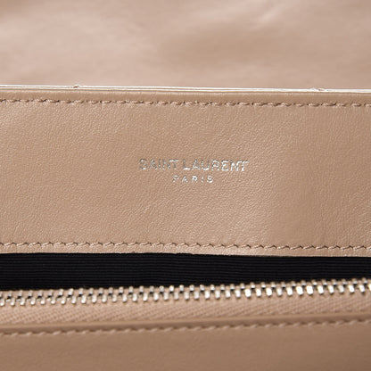 Saint Laurent Calfskin Y Quilted Monogram Medium Loulou Chain Satchel Nude Powder 6 of 7