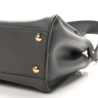 Fendi Vitello Seta Chenille FF Mini Peekaboo Iconic Satchel Anthracite Asfalto 10 of 11