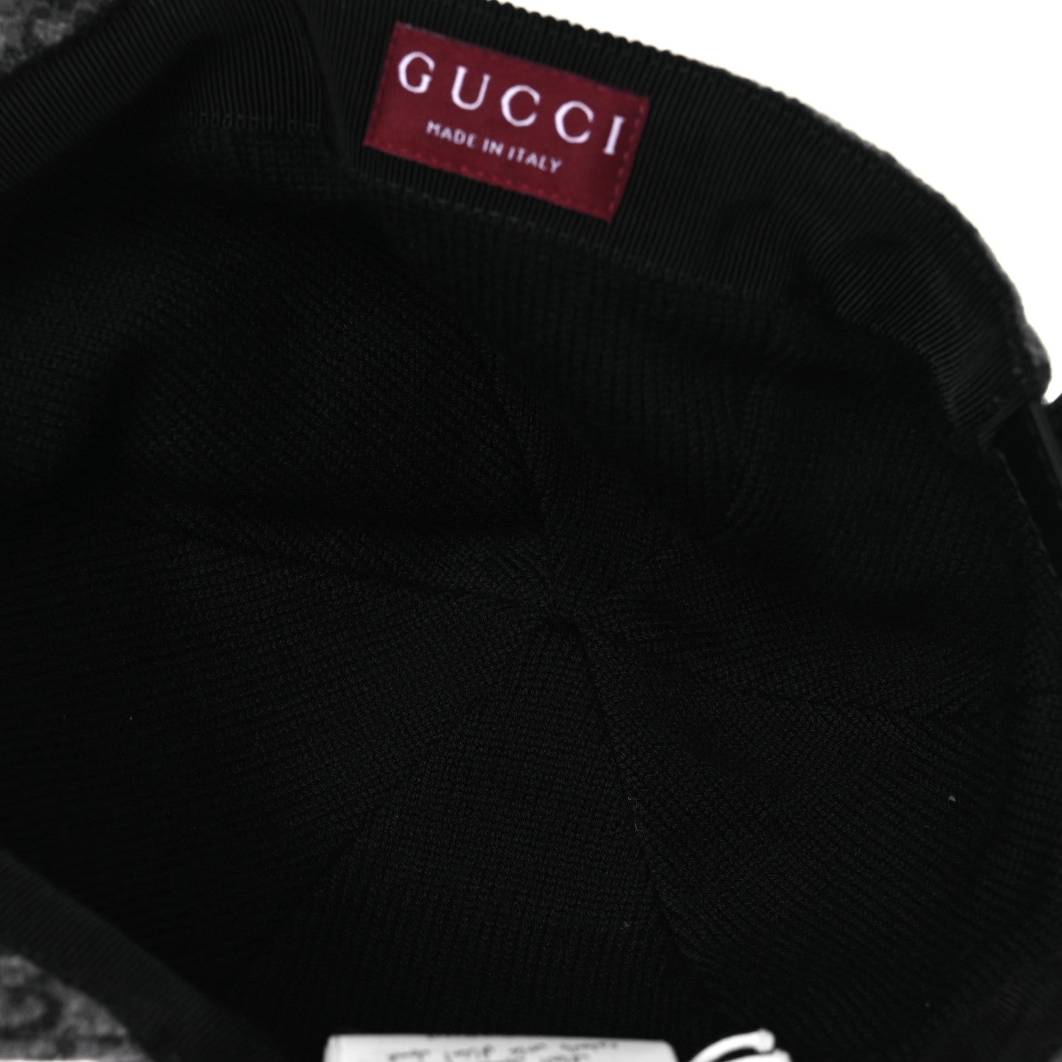 Gucci Covered Wool GG Monogram Baseball Hat L Grey Dark Grey Black 7 of 10