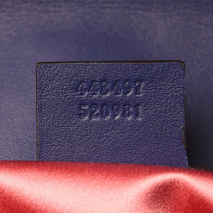 Gucci Velvet Matelasse Small GG Marmont Shoulder Bag Cobalt Blue 7 of 9