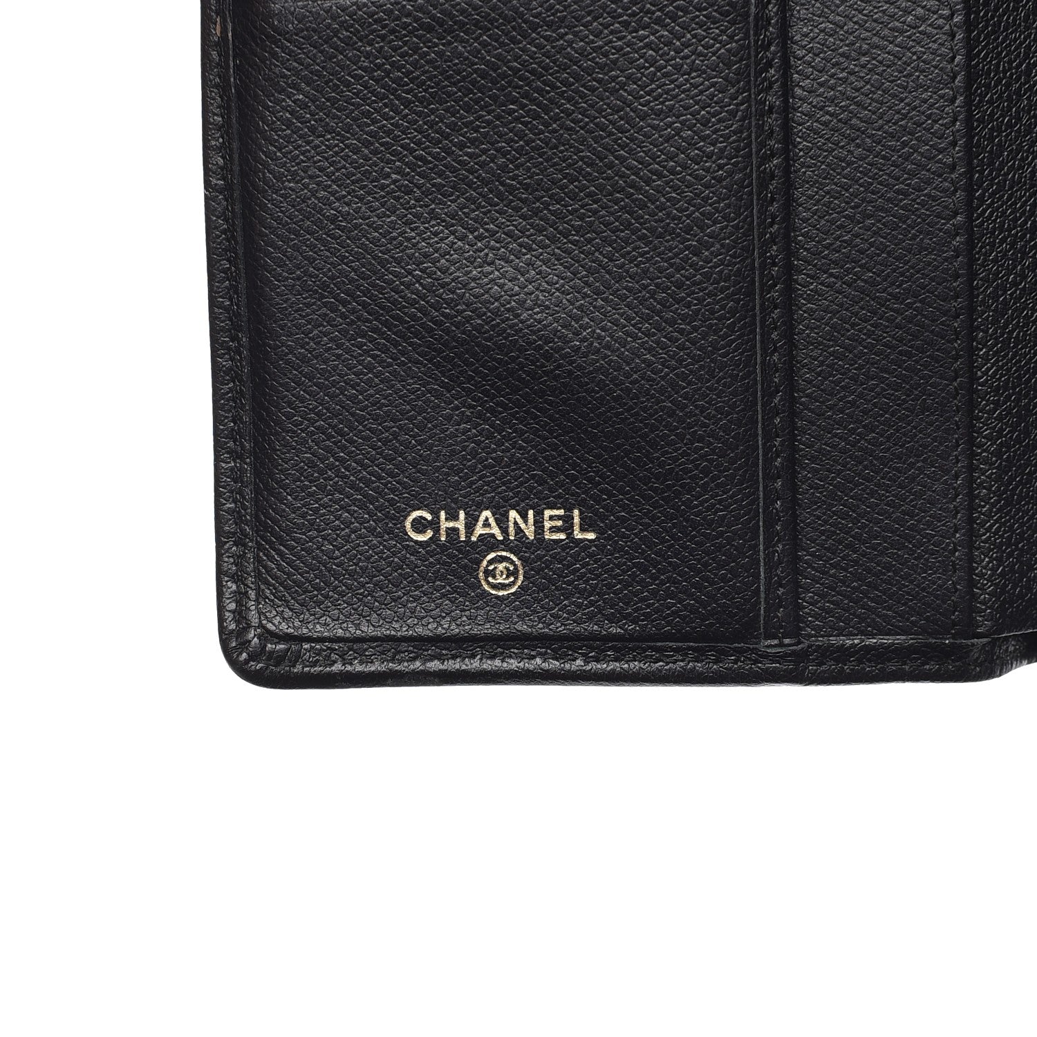 Chanel Grained Calfskin CC Button Yen Wallet Black 6 of 10