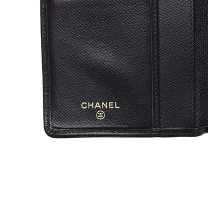 Chanel Grained Calfskin CC Button Yen Wallet Black 6 of 10