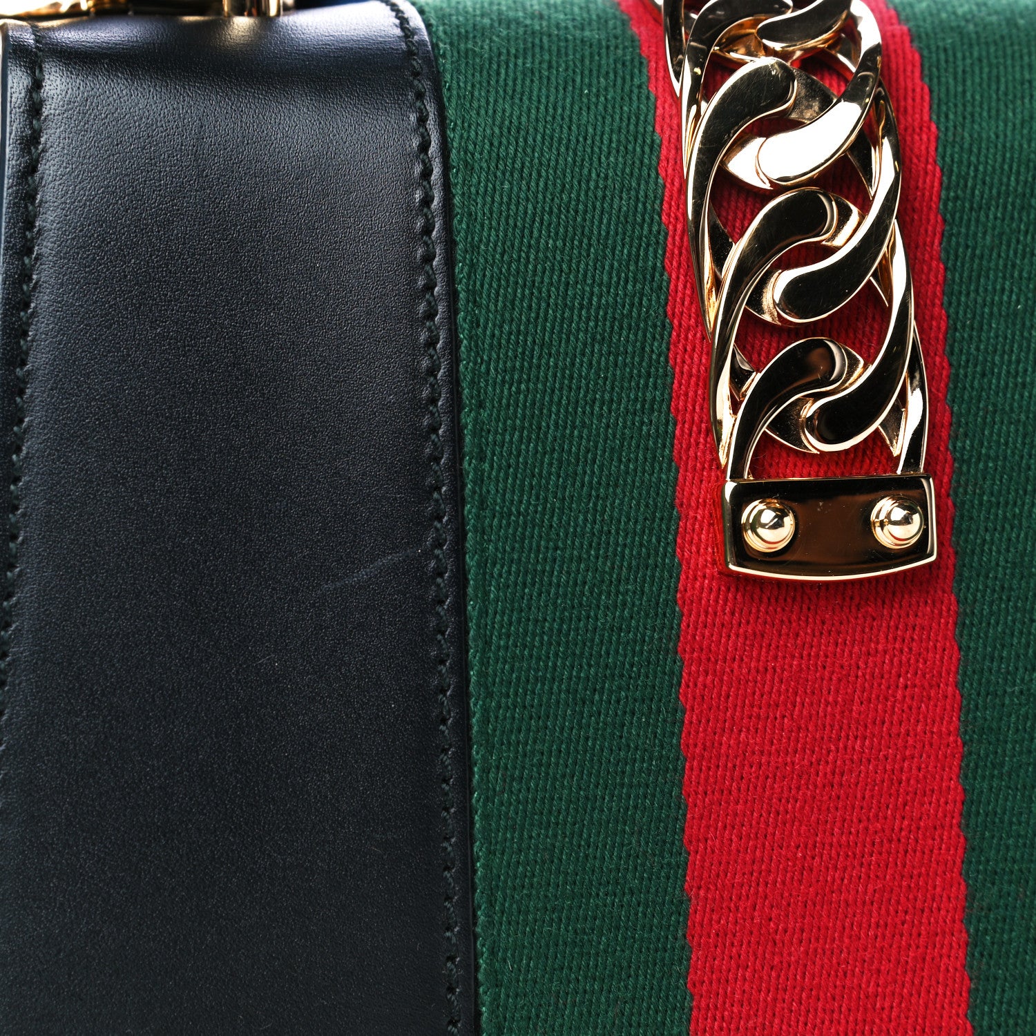 Gucci Calfskin Mini Sylvie Top Handle Bag Black 16 of 21