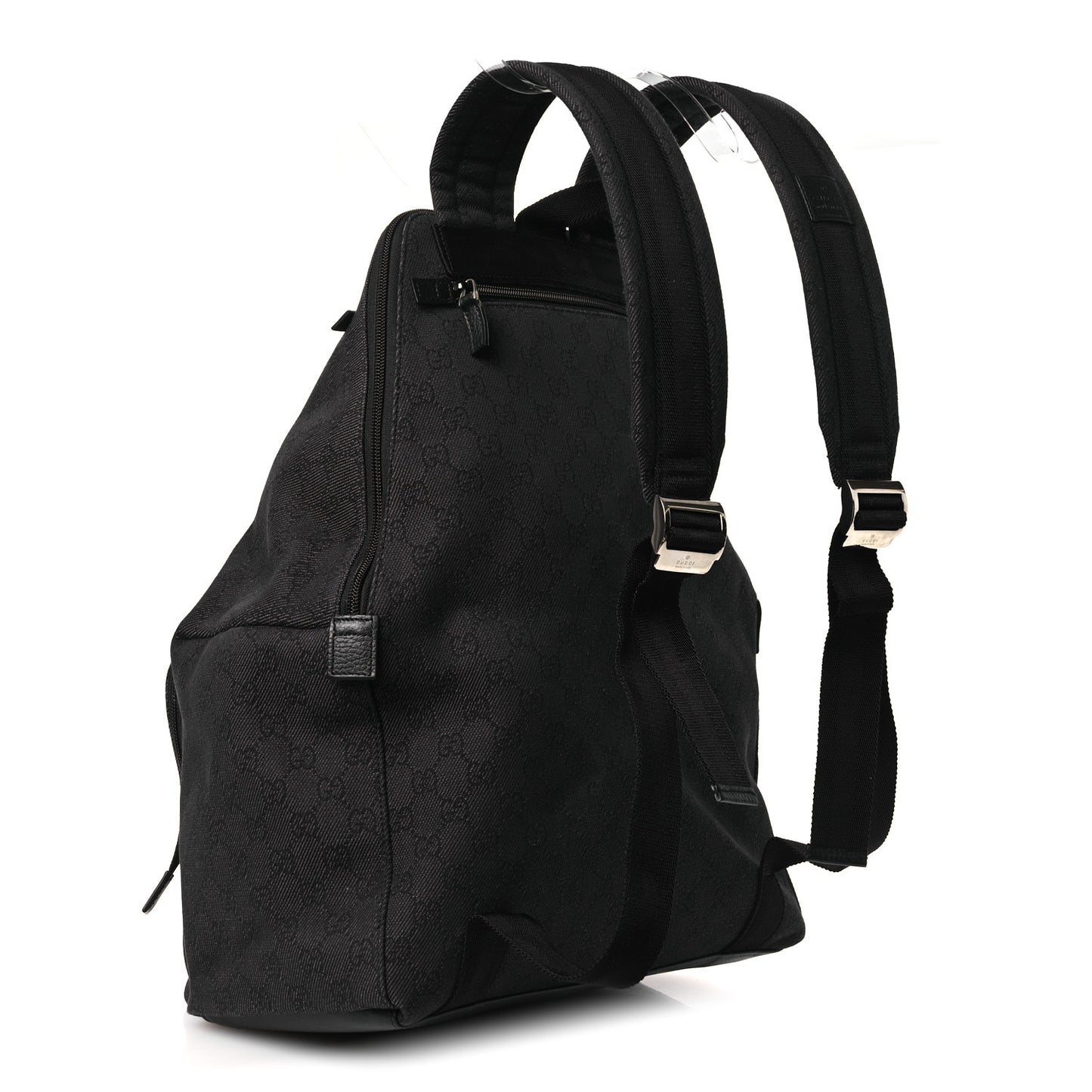Denim Monogram Medium Backpack Black