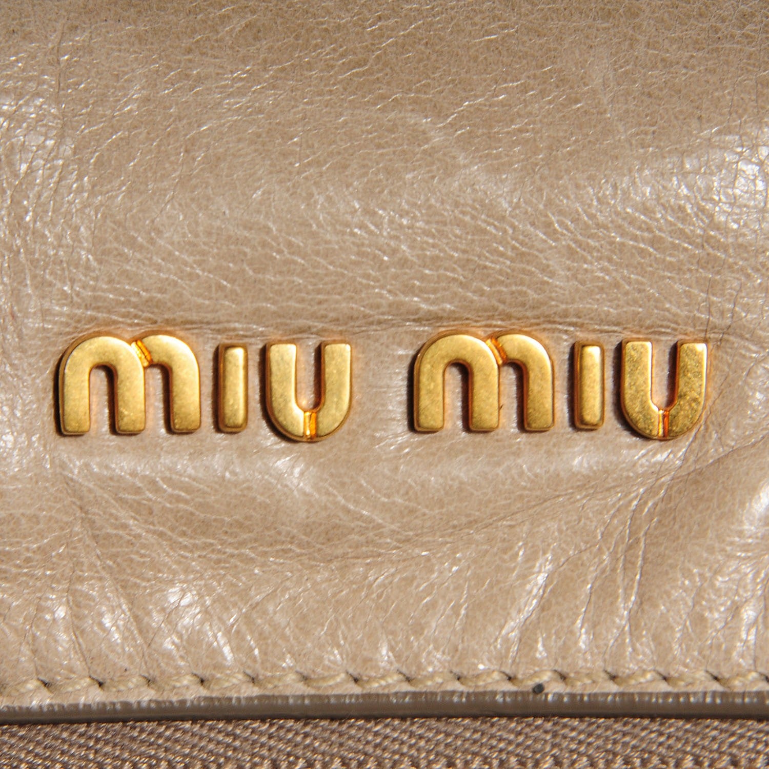 Miu Miu Vitello Lux Medium Bow Bag Pomice 9 of 9