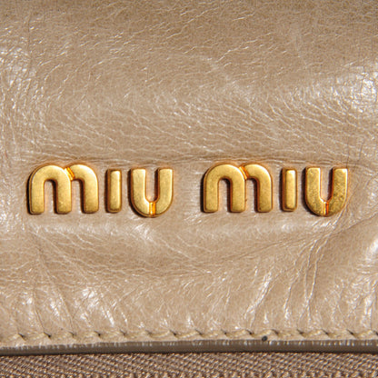 Miu Miu Vitello Lux Medium Bow Bag Pomice 9 of 9