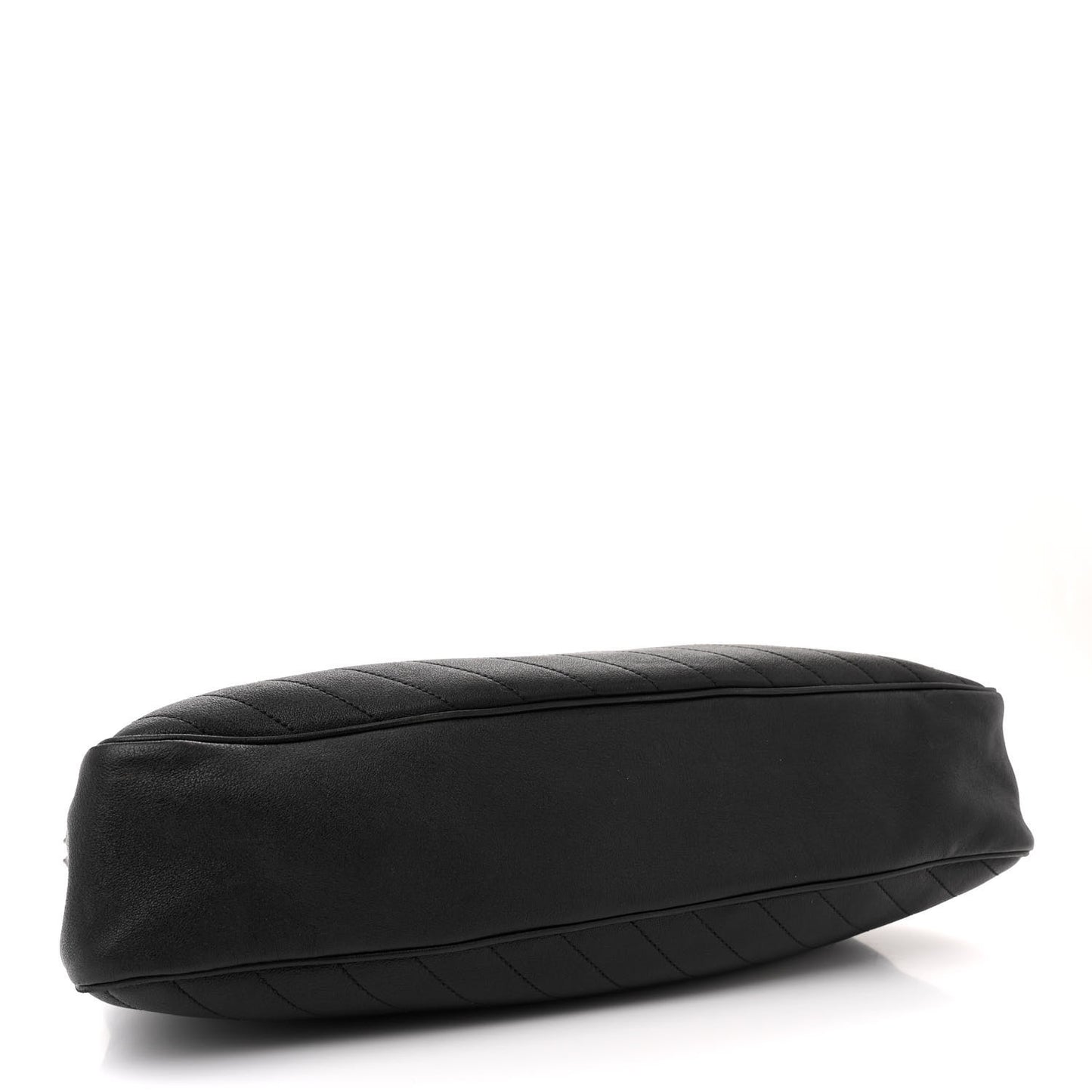 Sakai Be Green Calfskin Diagonal Stitched Medium Blondie Tote Black