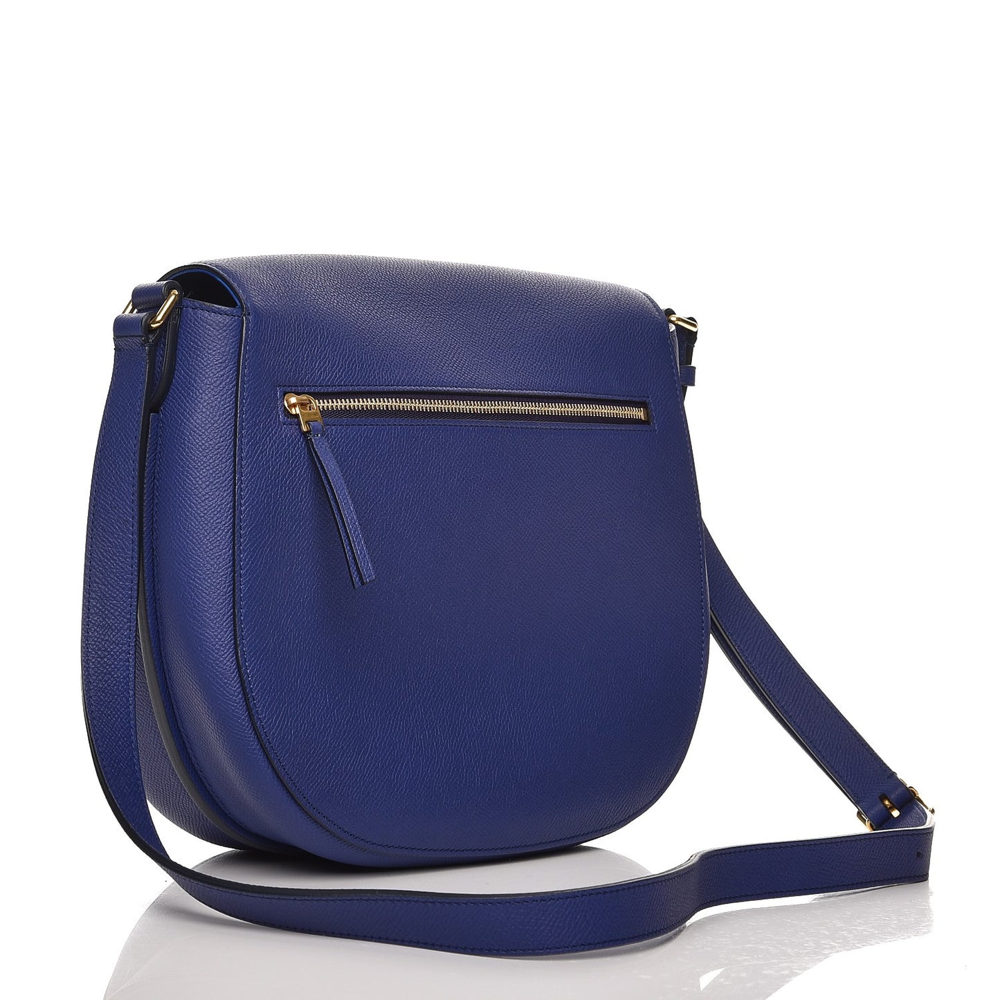 Grained Calfskin Medium Trotteur Indigo