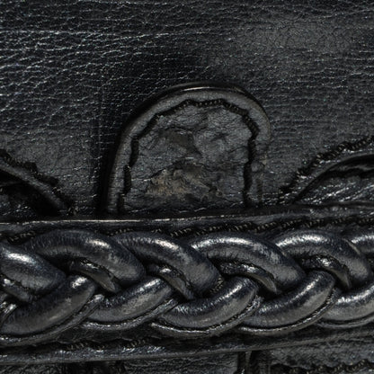 Valentino Garavani Leather Large Histoire Metallic Blue 9 of 9