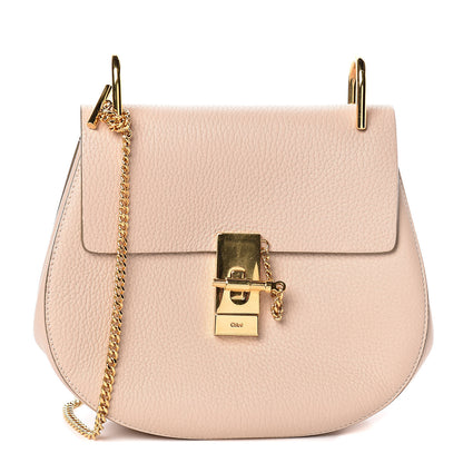 Chloe Grained Lambskin Drew Shoulder Bag Cement Pink 1 of 9