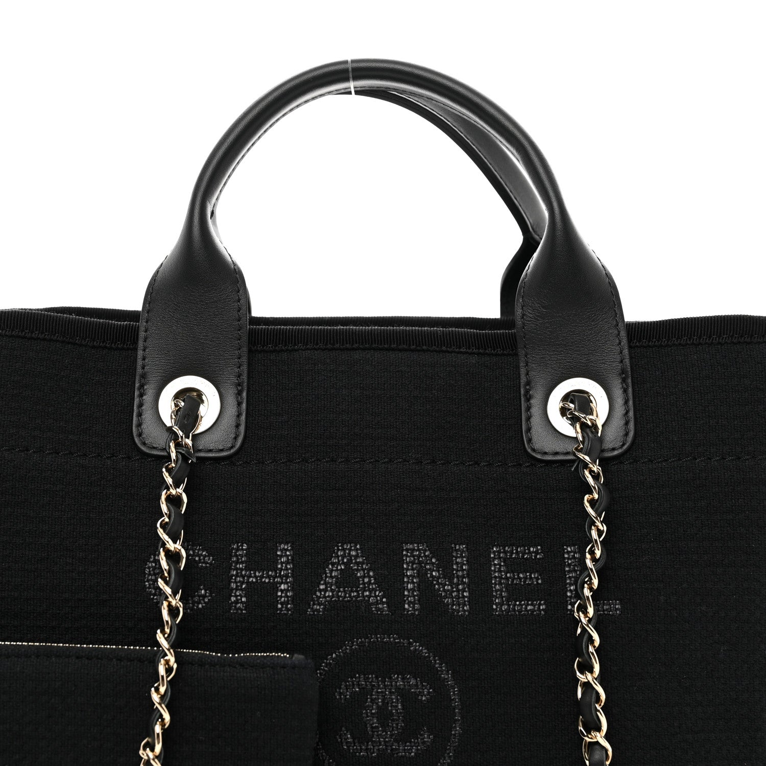 Chanel Mixed Fibers Small Deauville Tote Black 5 of 10
