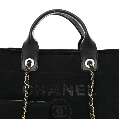 Chanel Mixed Fibers Small Deauville Tote Black 5 of 10