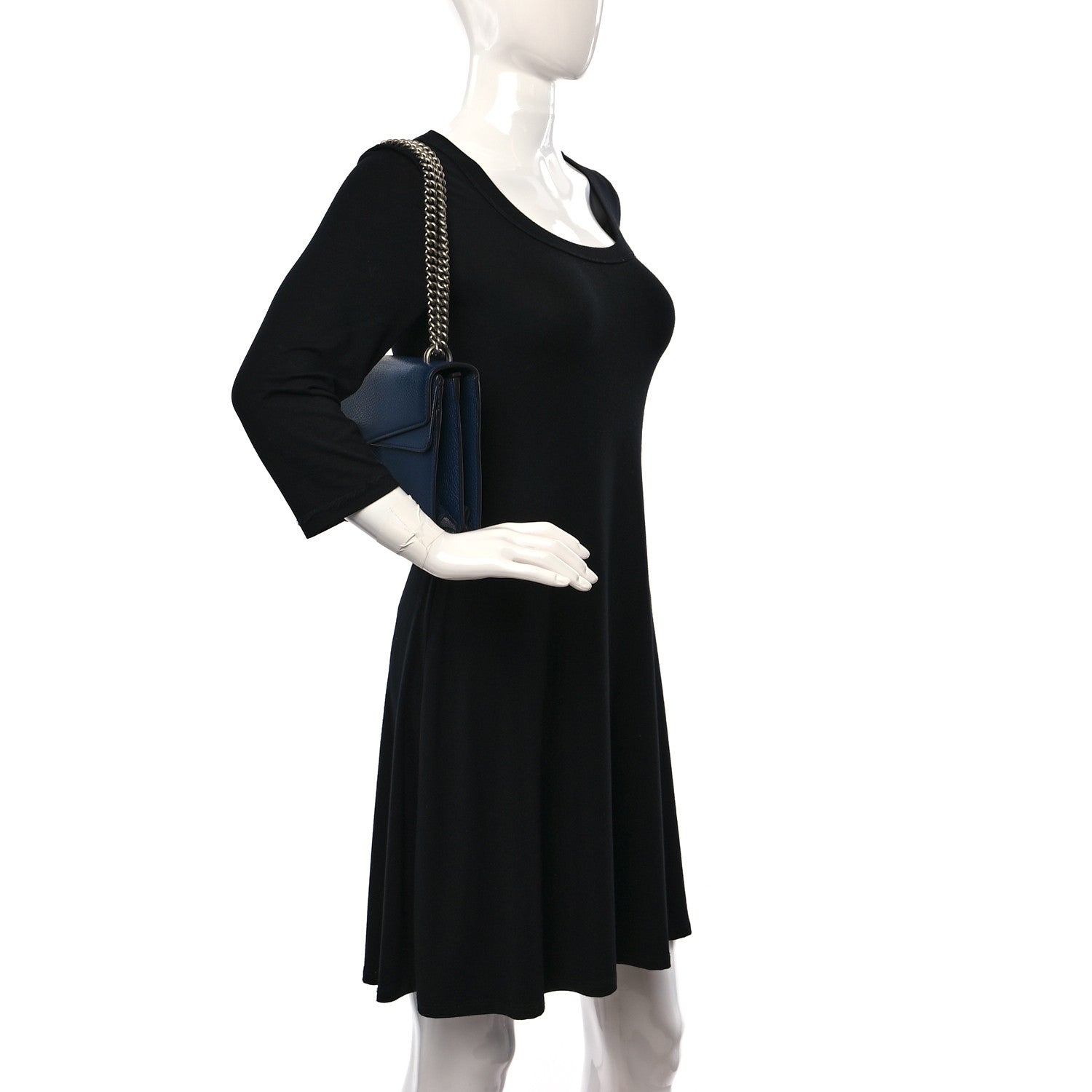 Gucci Dollar Calfskin Crystal Small Dionysus Shoulder Bag Blue Agata Montana Sapphire 2 of 10