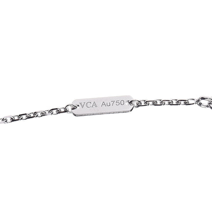 Van Cleef & Arpels 18K White Gold Mother of Pearl Vintage Alhambra Pendant Necklace 6 of 6