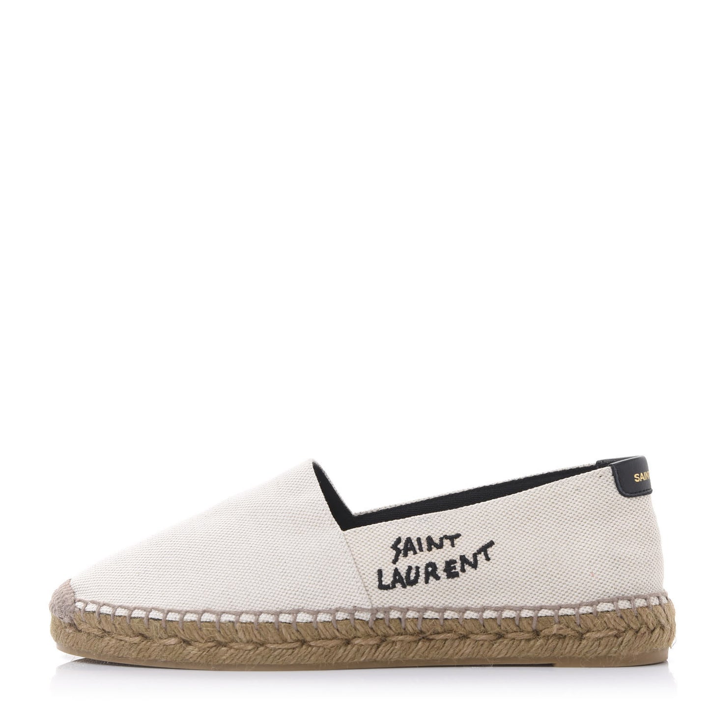 Canvas Nappa Elba Light Logo Embroidered Espadrilles 38.5 Panna