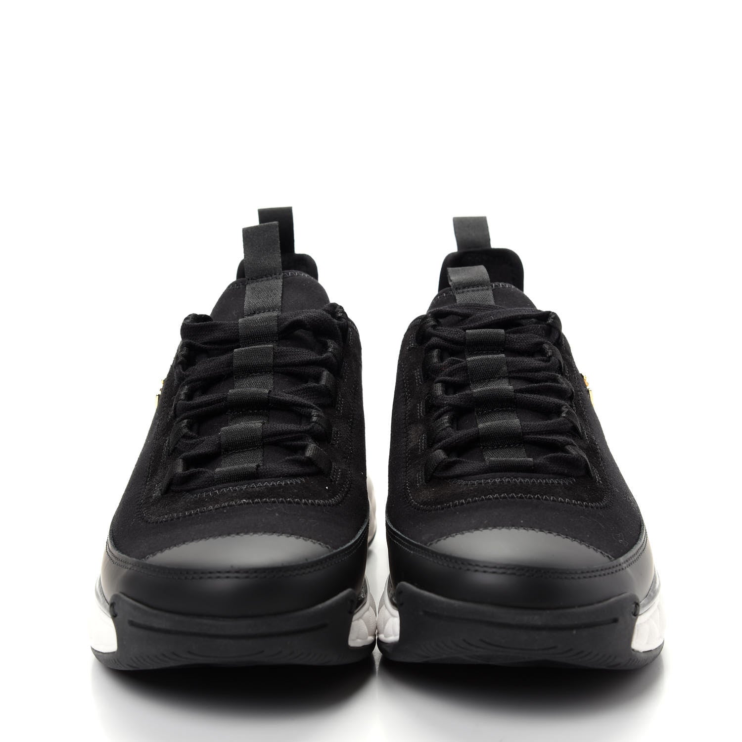 Chanel Velvet Calfskin Mixed Fibers CC Sneakers 41.5 Black 2 of 11